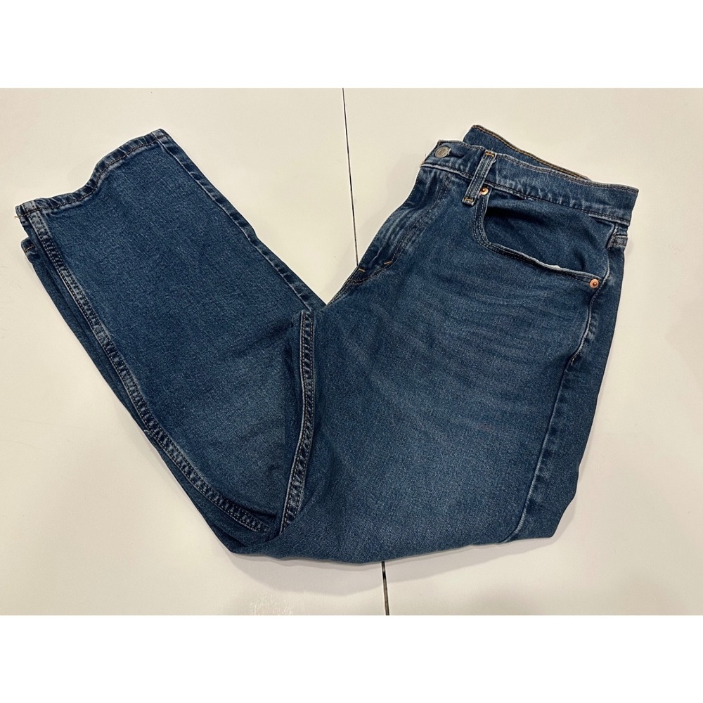 Mens Levi's 505 Regular Fit‎ Straight Leg Dark Wash Denim Jeans